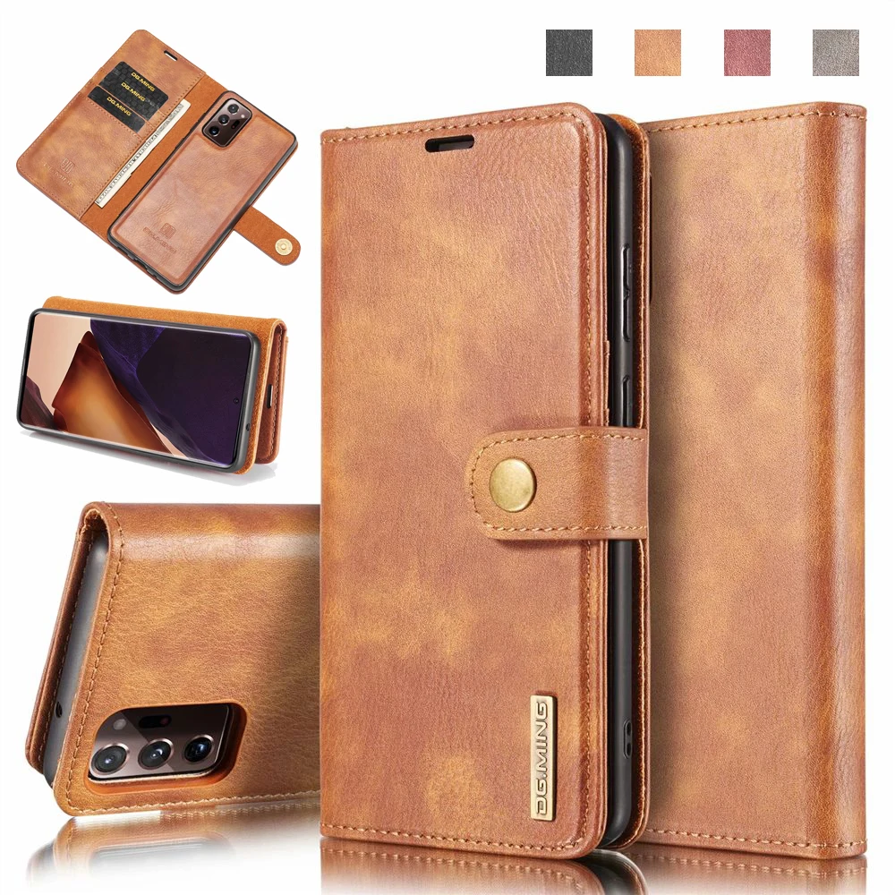 

For Samsung Galaxy Note 20 Ultra Removable Wallet Case Magnetic Durable Shockproof Leather Flip Cards Cover