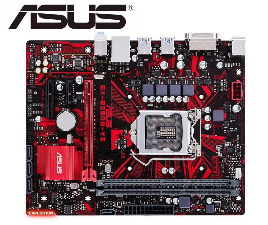 Десктопная Материнская плата ASUS EX B250M V3 DDR4 LGA 1151 32 Гб USB3 .0 SATA3.0 B250 б/у ПК|Материнские