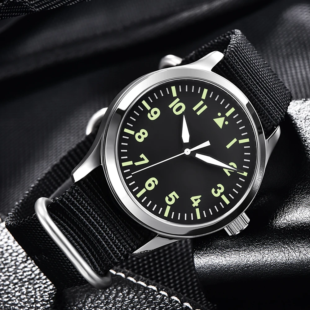 

Corgeut Nylon Military Men Automatic Luxury Brand Sport Design Clock Leather Self Wind Mechanical Wrist Watches