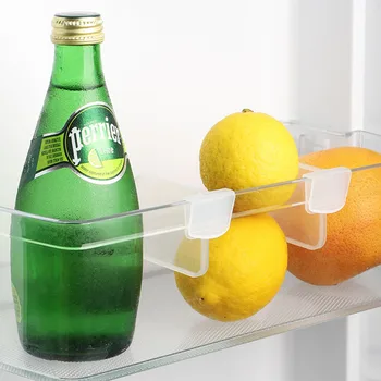 

4Pcs Classification Baffle Transparent Belt Fixing Buckle Refrigerator Internal Drawer Rack Free Combination Partition