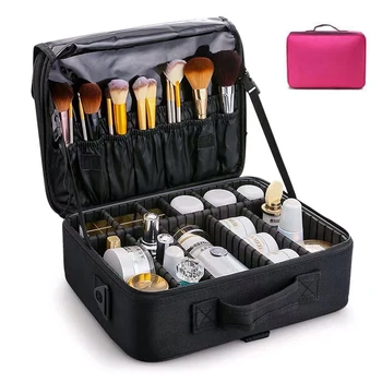 

New Fashion Women Cosmetic Bag Make Up Box Travel Makeup Professional Cosmetics Pouch Bags Beauty Case For Makeup Artist