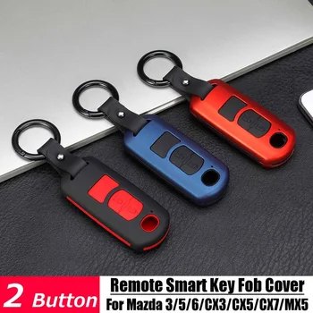 

Car Styling 2 Button ABS Carbon Remote Smart Key Case Cover Keychain for Mazda 2 3 5 6 Cx3 Cx5 Cx7 Cx9 Mx5 2009-2016 Accessories