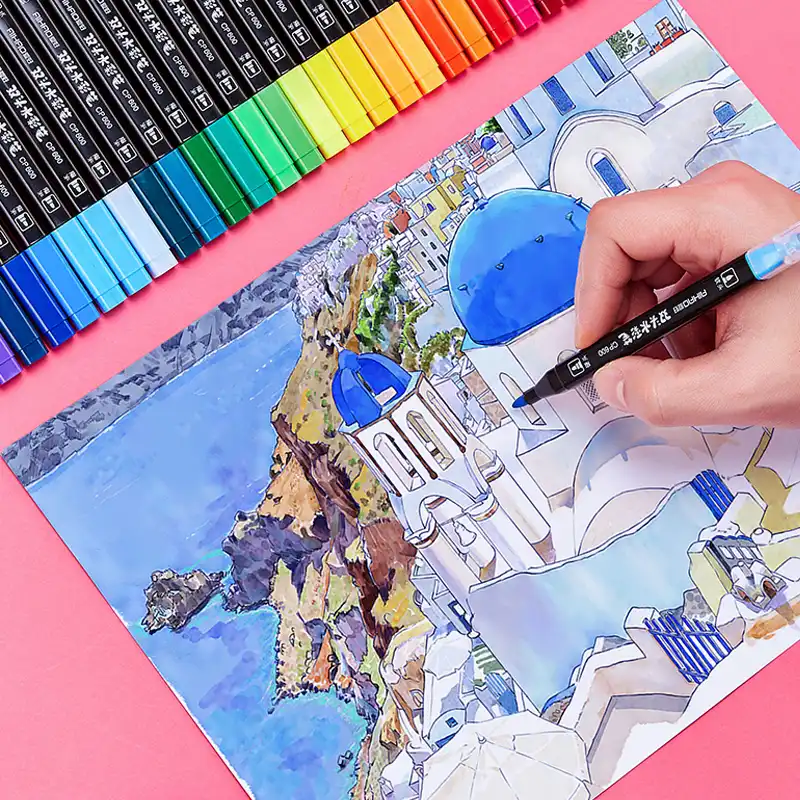 watercolor pen drawing