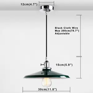 Image 5 - Permo luminária suspensa retrô de metal, 11.8 , vintage, lâmpada pendente de teto, moderna, iluminação de natal