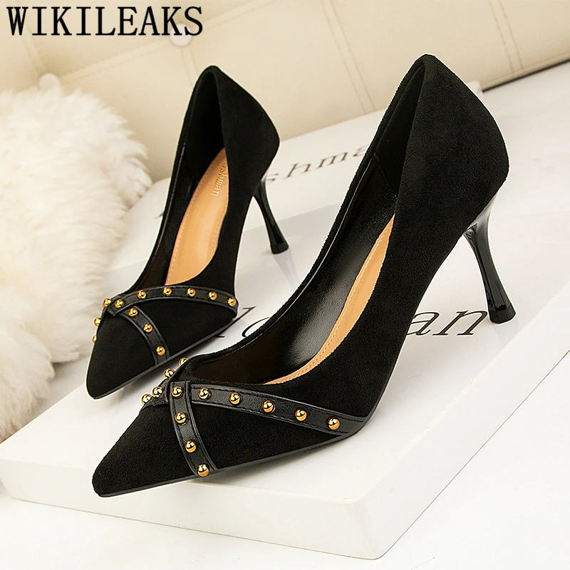 

Туфли-лодочки женские на высоком каблуке, пикантные модные офисные туфли, фетиш, высокий каблук, черные, 2024