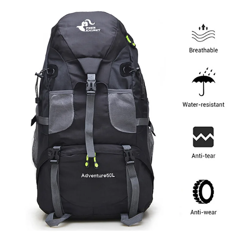 Foldable Hiking Backpack 50L Lightweight Packable Backpack for Backpacking,Travelling, Camping,Mountaineering,Trekking Touring