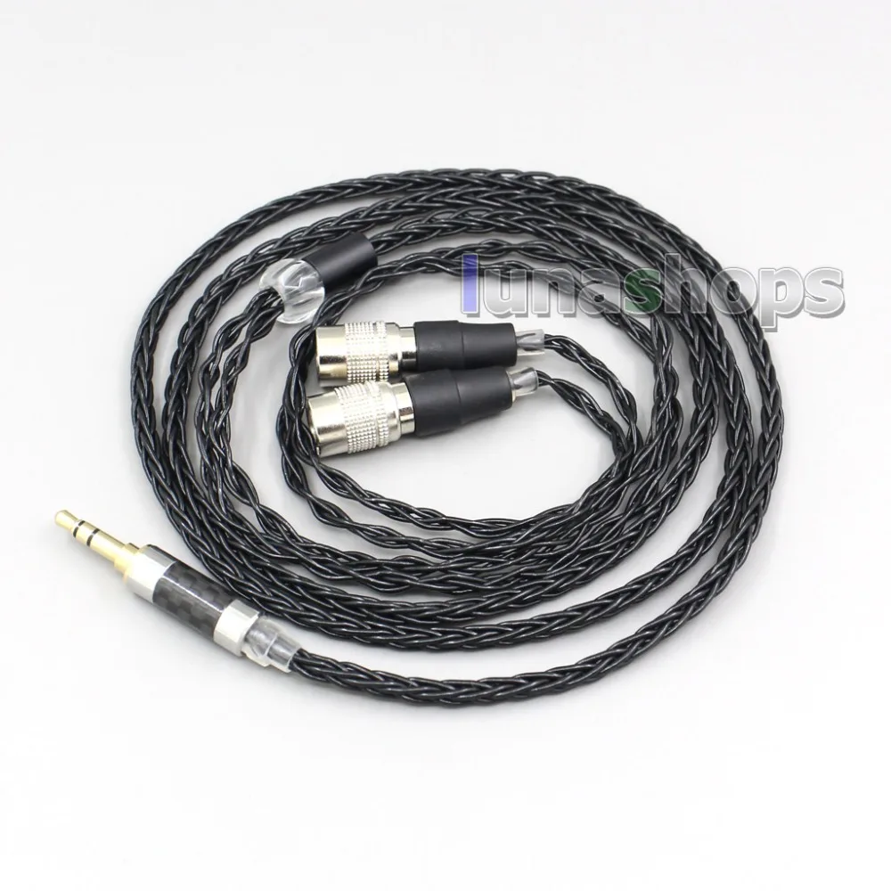 LN006449 2,5 мм 3,5 мм XLR сбалансированный 8 Core OCC серебро смешанные кабель для наушников для Mr колонки эфир Alpha собака Prime