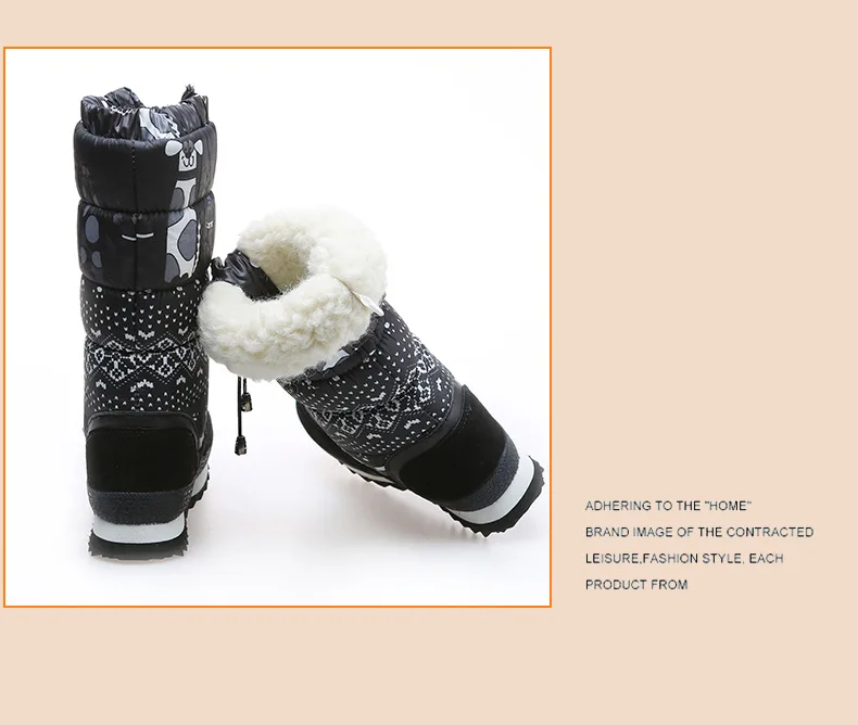 Новые женские зимние сапоги; зимние теплые уличные спортивные ветрозащитные водонепроницаемые высокие сапоги с толстым плюшем; ботинки на платформе с натуральным мехом; Размеры 35-42
