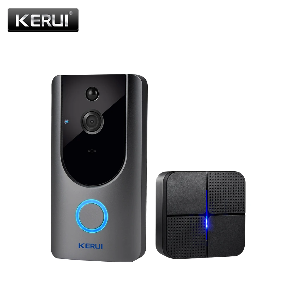 

KERUI WIFI Video Doorbell Home Intercom HD720P Wireless IP Camera Two-way Audio Battery Powered Smart Welcome Intercom Doorbell