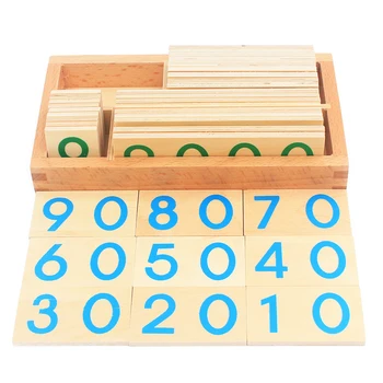 

Baby Toy Wood Number 1-9000 Montessori Cards Toys Math Preschool Early Childhood Education For Kids Preschool Gift