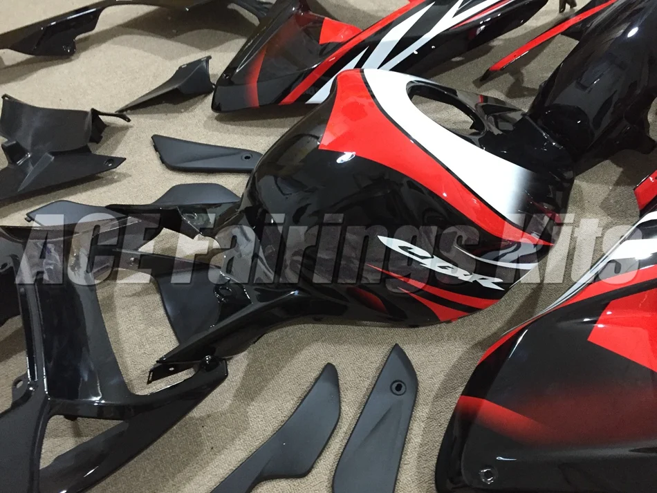 Топ(литье под давлением) ABS Полный комплект обтекателя Подходит для Honda CBR1000RR 06 07 2006 2007 1000RR Обтекатели набор на заказ красный черный