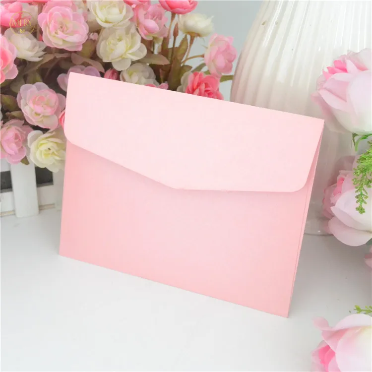 new pink pearl 50 шт свадебные приглашения конверт лазерная резка бумаги прямоугольник Карманный конверт - Цвет: new pink pearl