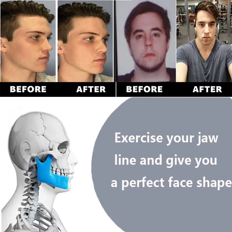 Fitness Face Masseter Men Women Facial Pop Go Mouth Jawline Jaw Muscle Exerciser Chew Ball Bite Breaker Training Body Skin