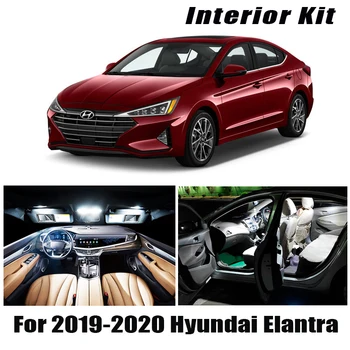 

11pcs Bright Auto Interior LED Light Bulbs White Canbus Kit For 2019 2020 Hyundai Elantra Map Dome Vanity Mirror Lamp