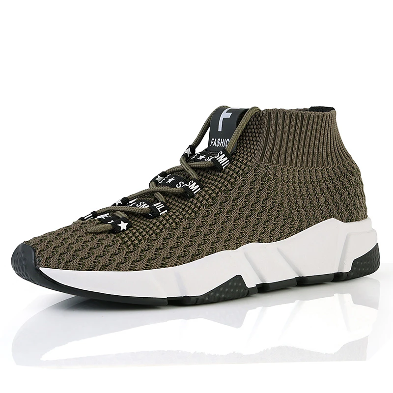 Зеленый Новинка; кроссовки высокого качества; Мужская обувь; светильник из сетчатого материала; повседневная мужская обувь; коллекция года; дышащая обувь на шнуровке; Tenis Masculino zapatillas hombre - Цвет: Зеленый