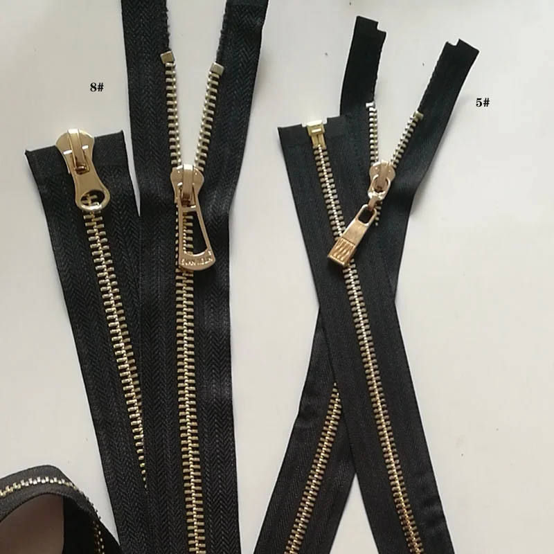 

2 шт./лот дешевый 5 #75 см 8 #100 см длинный металлический молния черного цвета с открытым концом для блузки куртки пухового пальто Швейные аксессуары
