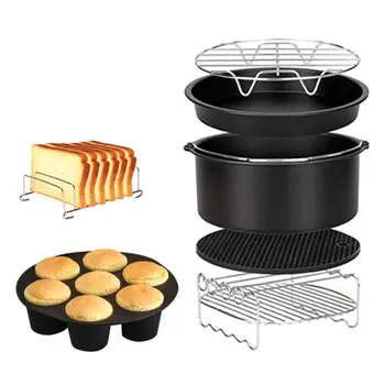 

7pcs/set 8 Inch Air Fryer Accessories for Airfryer 3.8QT-5.8QT Pizza Pan Cake B0KC