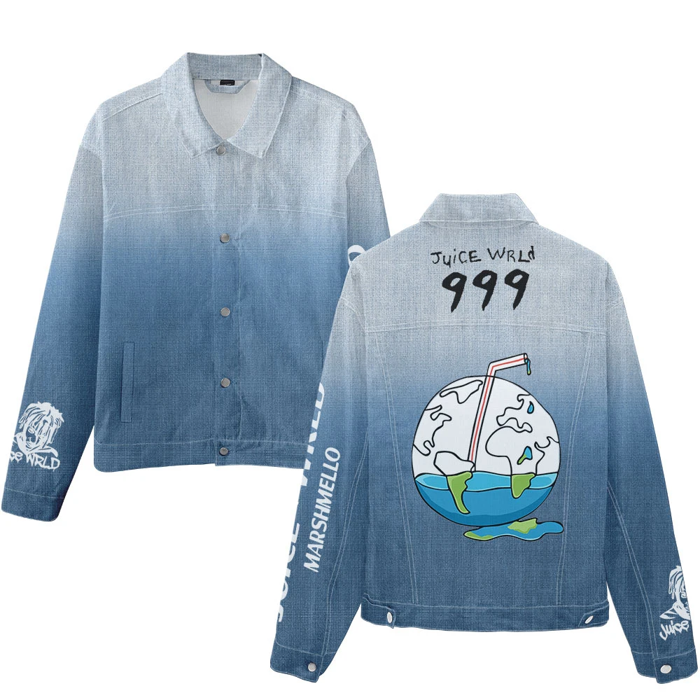 

The Latest 3D Juice WRLD denim jacket Men Women Outwear Popular Hip Hop Spring Autumn Singer Coats Casual Boys Girls Clothing