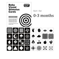Kids Visual Stimulation Flash Card Montessori Educational Black White Colorful Flashcard High Contrast Book Toddler Toys Gifts 2