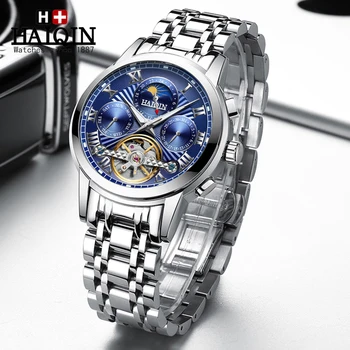 

HAIQIN Automatic Watch Men Top Brand Luxury Mens Watches Sport Men Mechanical Wristwatch Waterproof Tourbillon Relogio Masculino