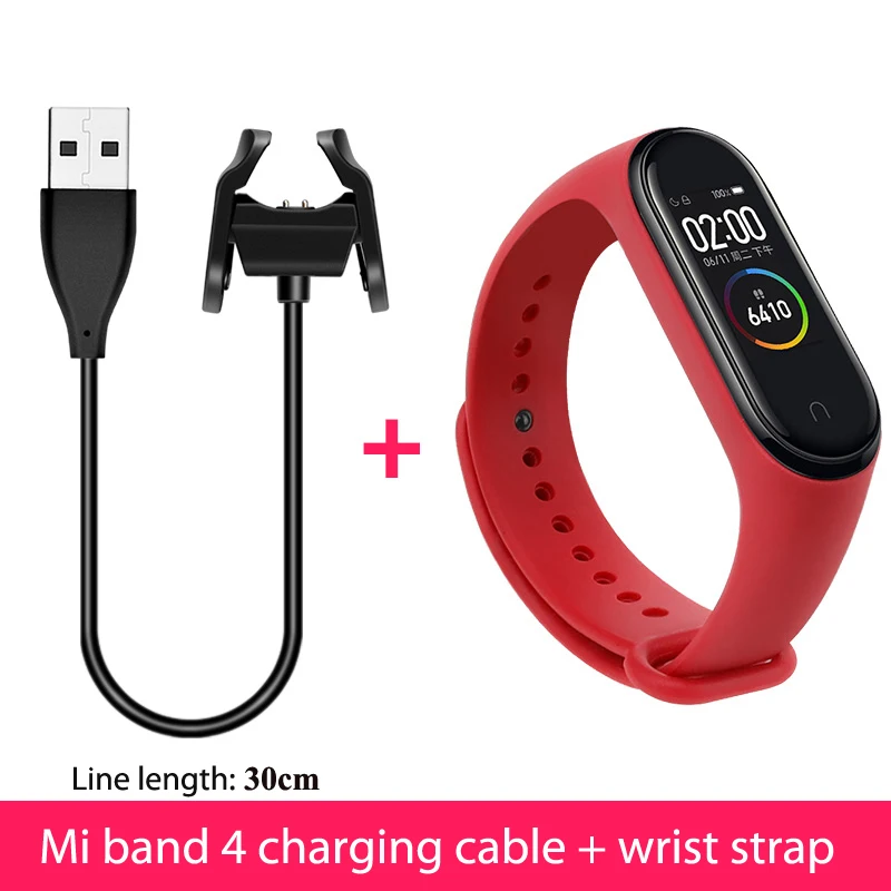 3444 USB зарядное устройство для Mi band 4 nfc Зарядка без разборки ремешка для xiaomi mi band 4 Replacemet ремешок Силиконовый браслет - Band Color: 3444