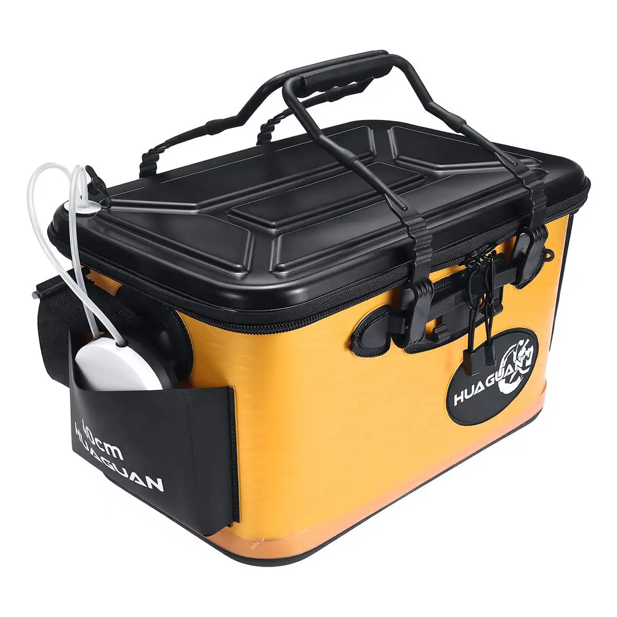 28L Black/Silver/Yellow Fishing Box For Bits In Fishing Tackle Boxes 5V 2600 MAH USB Plastic Multi-function portable Fishing Box - Цвет: Yellow