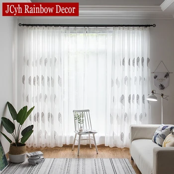 

Modern Embroidered Tree Tulle Curtains Curtains For Living Room Window Sheer Curtains For Bedroom Curtains Rideaux Voilage