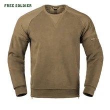 FREE SOLDIER, флисовое мужское осеннее и зимнее уличное утолщенное флисовое пальто с круглым воротником, теплая нижняя рубашка