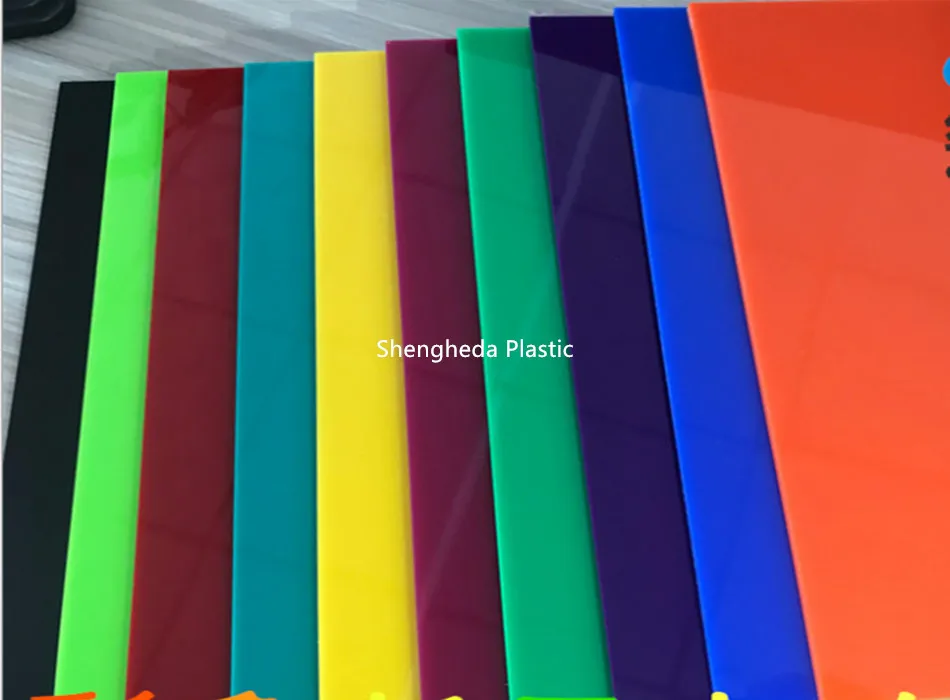 Acrylic PMMA Board Red Black Yellow Blue Green Colorful Plate Plexiglass Tinted Sheets Billboard Laser Cutting 200x300MM