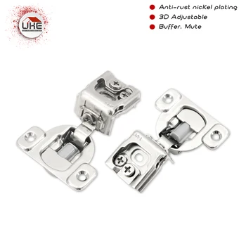 

UKE 1/2 American Hydraulic buffering hinge cabinet hinges Damper Buffer Soft Close Clip on Furniture Hinge for Wood Door
