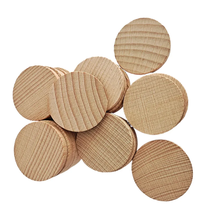 

10pcs 30MM DIY Unfinished Wood Slices Round Disc Circle Wood Pieces Wooden Cutouts Ornaments for Craft and Decoration