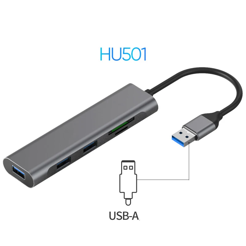 4 в 1 usb-хаб type-C концентратор адаптер для USB/TF/Micro SD/PD адаптер зарядки USB-C концентратор для MacBook Pro type C концентратор для huawei P20 - Цвет: HU501 (USB)