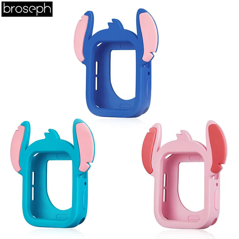

Screen Protective Case Cover for Apple Watch 4 band 40mm 44mm Soft Silicone Cartoon Protector for iwatch 3 2 1 38mm 42mm