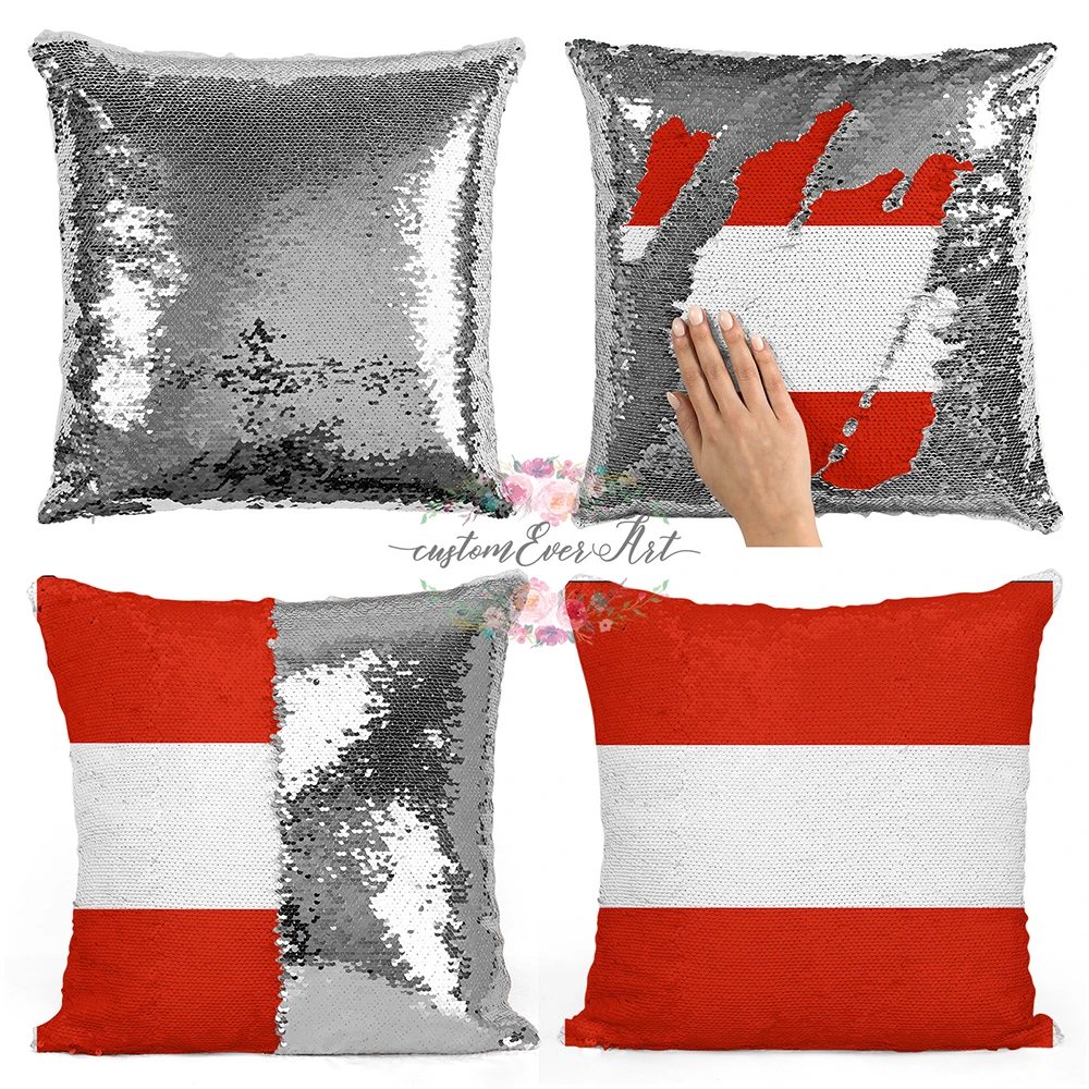 

Austria Personalized custom picture pillow cover cover throw pillows reversible mermaid sequin pillow case cover
