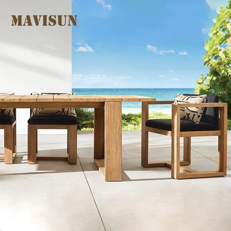 Creative Dining Chair Restaurant Sofa Chairs For Leisure High Grade Simple Solid Wood Outdoor Furniture Set For Patio Garden