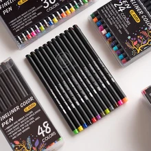 Andstal 60 cores linha fina desenho caneta conjunto 0.4mm fineliner marcador forro para caderno dos desenhos animados planejador de pintura escola canetas coloridas