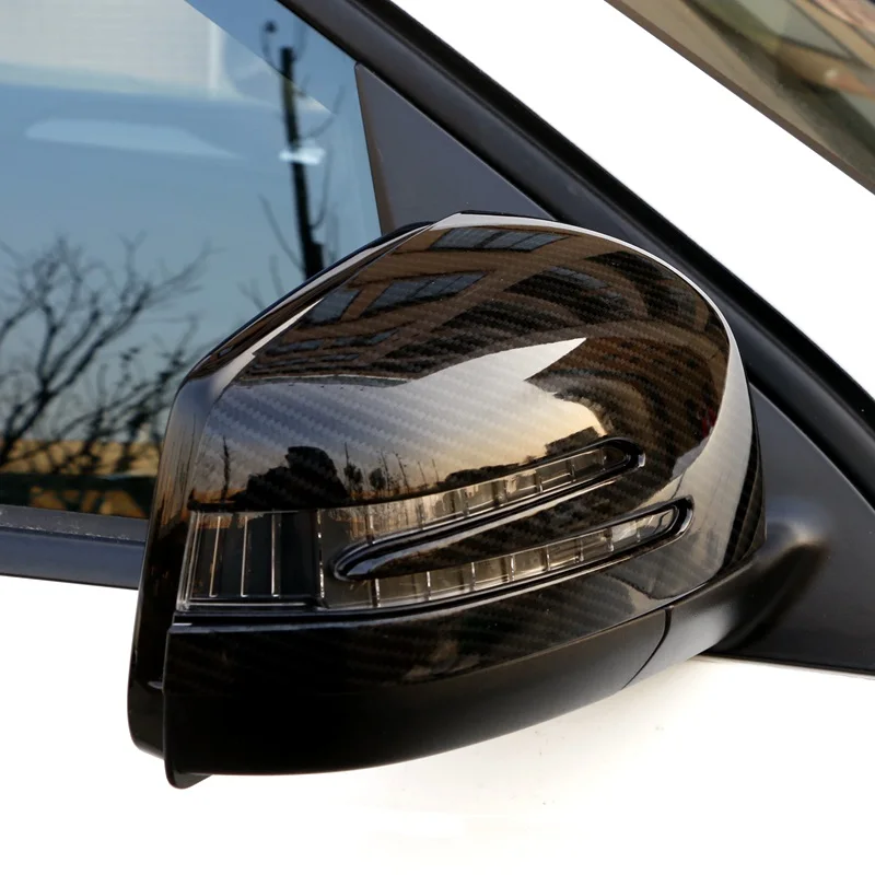 Углеродное волокно стильная накладка на зеркало заднего вида автомобиля декоративная наклейка Накладка для Mercedes Benz ML W166 2012-15 внешние модифицированные наклейки