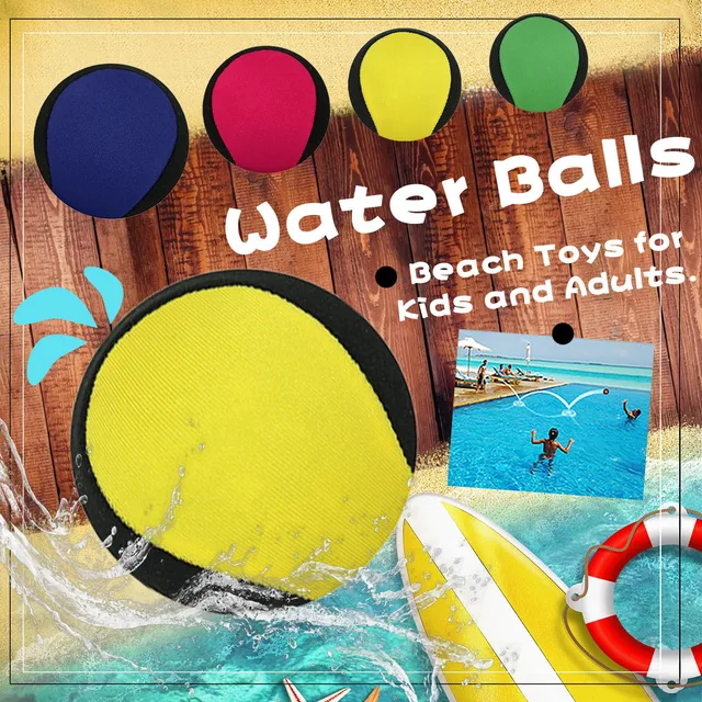 Water Balls Bounce On Water Pool Ball Beach Toys For Kids & Adults Toy Beach Ball Water Balloons Color Balls Outdoor Beach Toys 1