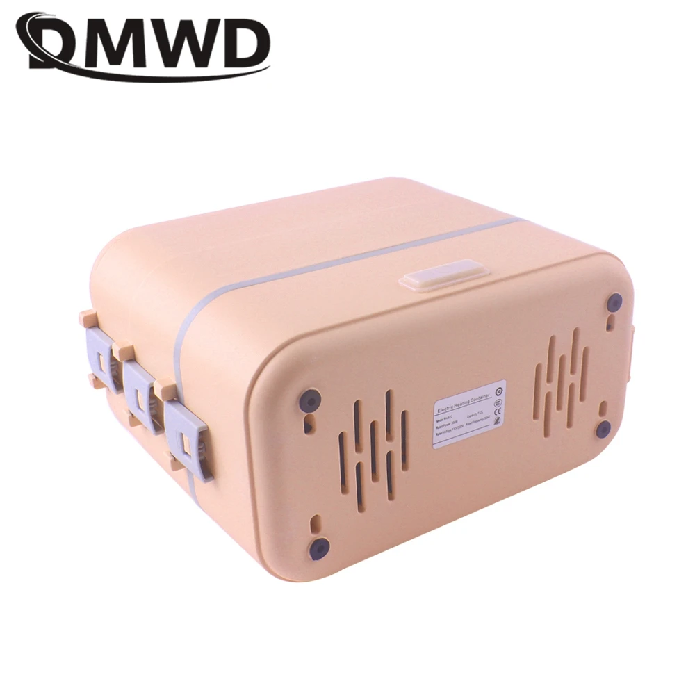 DMWD Portable Rice Cooker Heating Lunch Box Electric Thermal Food Heater Steamer Cooking Container Office Warmer 110/220V 2