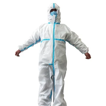 

Coverall Dust Spray Suit Siamese Dust-proof Clothing White Labor Safely Security Protection Clothes