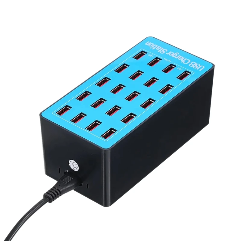 100W Usb Smart Charger 20 Ports Usb Hub Fast Charging Station Power Adapter Universal For Phone Iphone 8 Plus X Ipad Samsung Hua