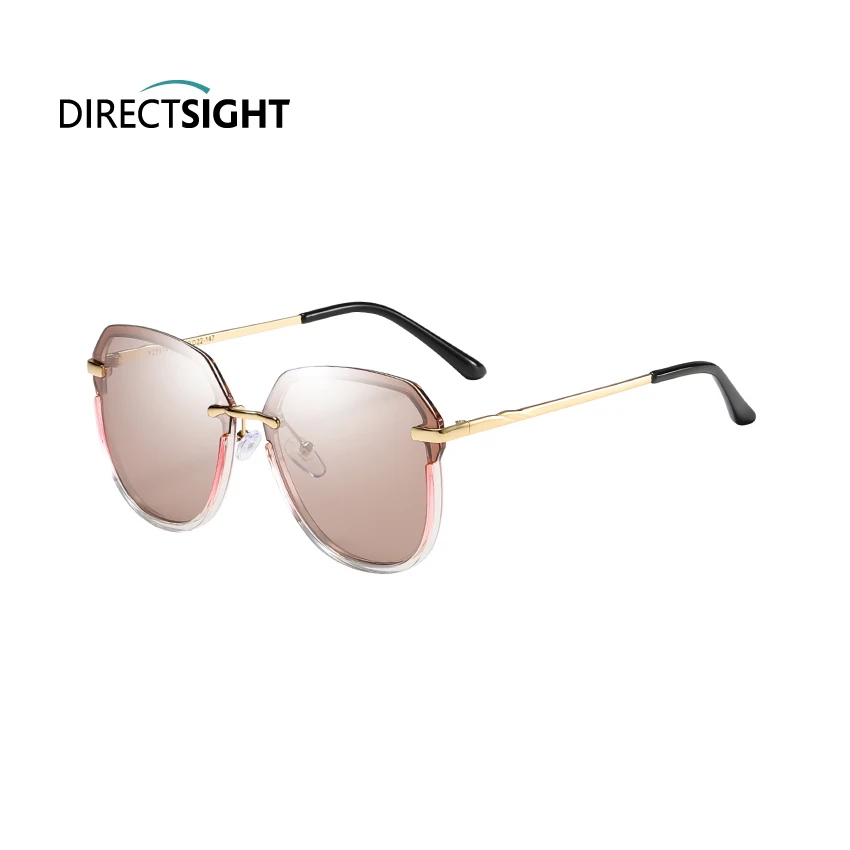 MAGICSTONE DIRECTSIGHT SUN GLASSES WITH BRIGHT BROWN GOLD FRAME SOLID LIGHT LENSES E0816 |