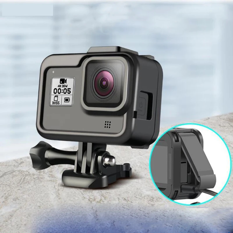 Корпус рамки для GoPro Hero 8 черный защитный корпус клетка крепление аксессуары для GoPro Hero 8 с быстрым разъемом и винтом