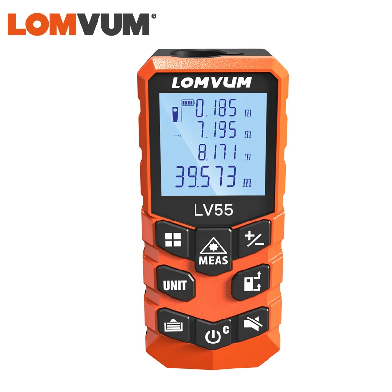 

LOMVUM BatteryPowered Laser Ruler Rangefinders Digital Handheld Distance Meter Measurer Range Finder Lazer Metreler Measurement