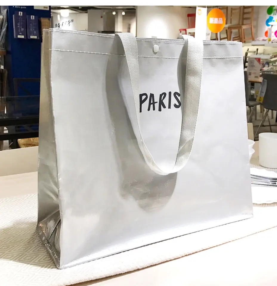 large silver tote bags