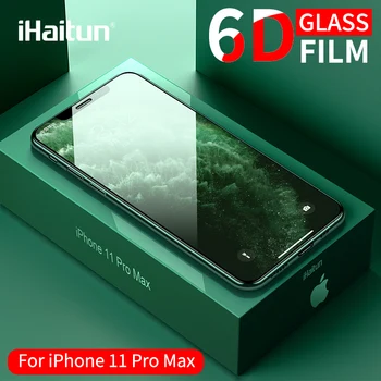 

iHaitun Luxury 6D Glass For iPhone 11 Pro Max Tempered Glass Curved Screen Protector For iPhone X XS MAX XR 10 8 Plus Cover Film