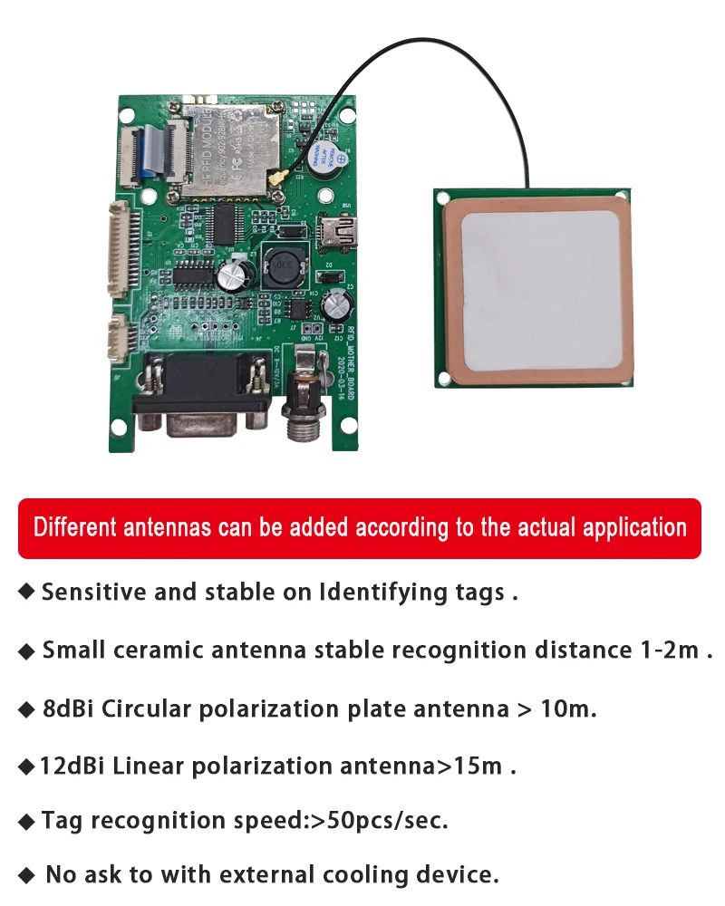 access card reader 865-868Mhz PR9200 Baord Short Range Small Size Low Cost UHF RFID Reader Module with IPEX Socket Stamp Hole Solder smart lock deadbolt