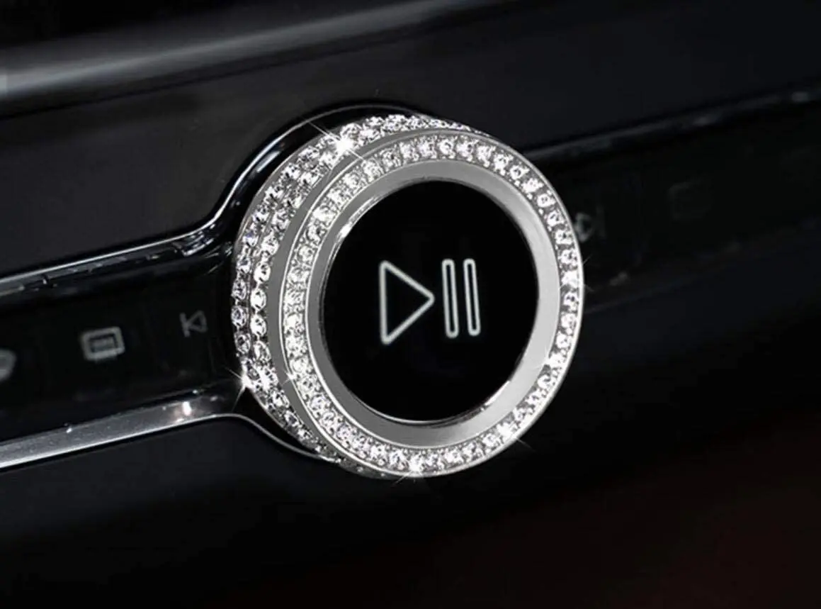 

Interior Trim Bling Accessories for Volvo XC60 XC40 S90 XC90 V90 S60 V60 Car Central Control Audio Decorative Ring