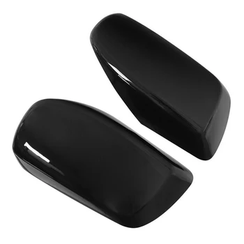 

Plastic Door Side Mirror Cover Cap 51167078360 1 Pairs Gloss Black Door For BMW E60 E61 2004-2007