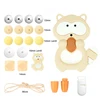 LOFCA Baby Silicone Teether For DIY Baby Teething Necklace Toys Making Personality Pacifier chain Food Grade Silicone Beads Set 3